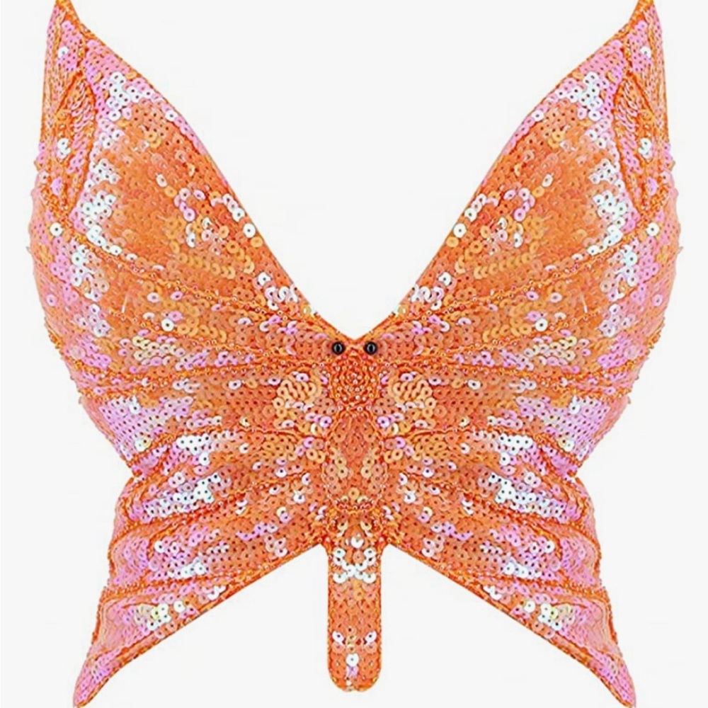 Orange fairy or butterfly halloween costume top